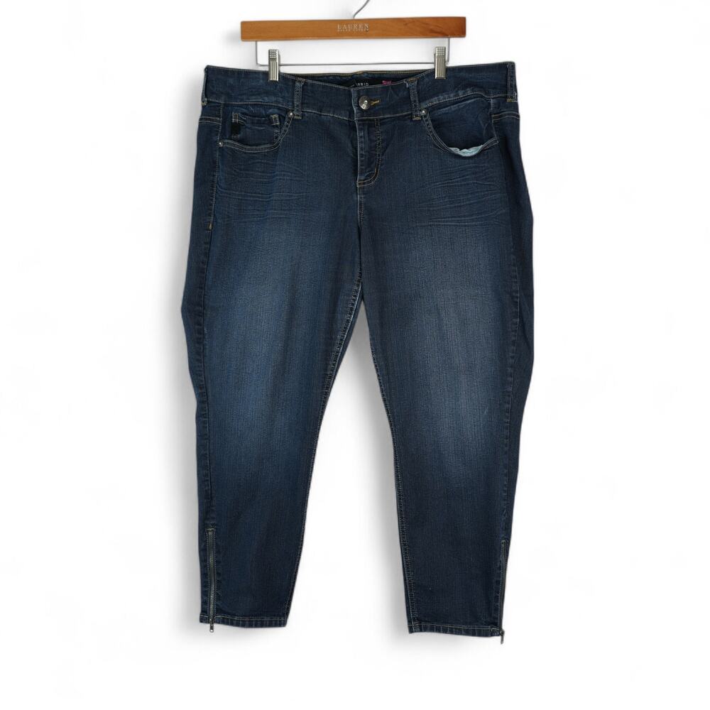 Torrid Denim Jeans Womens 20 (39x26) Dark‎ Wash Skinny Ankle Zip High Rise